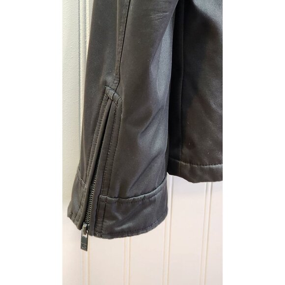 Kenneth Cole Reaction Mens Hooded Black Jacket With Zip & Button Closures Multip - Picture 7 of 15